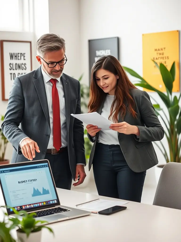 A cleaning contractor receiving personalized coaching on business management strategies from an experienced mentor.